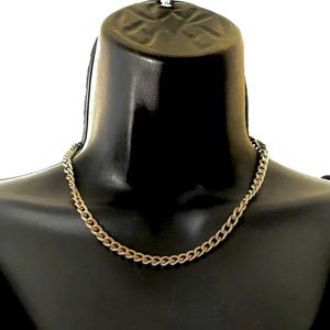 5/$20 Minimalist gold plated curb chain necklace, new
